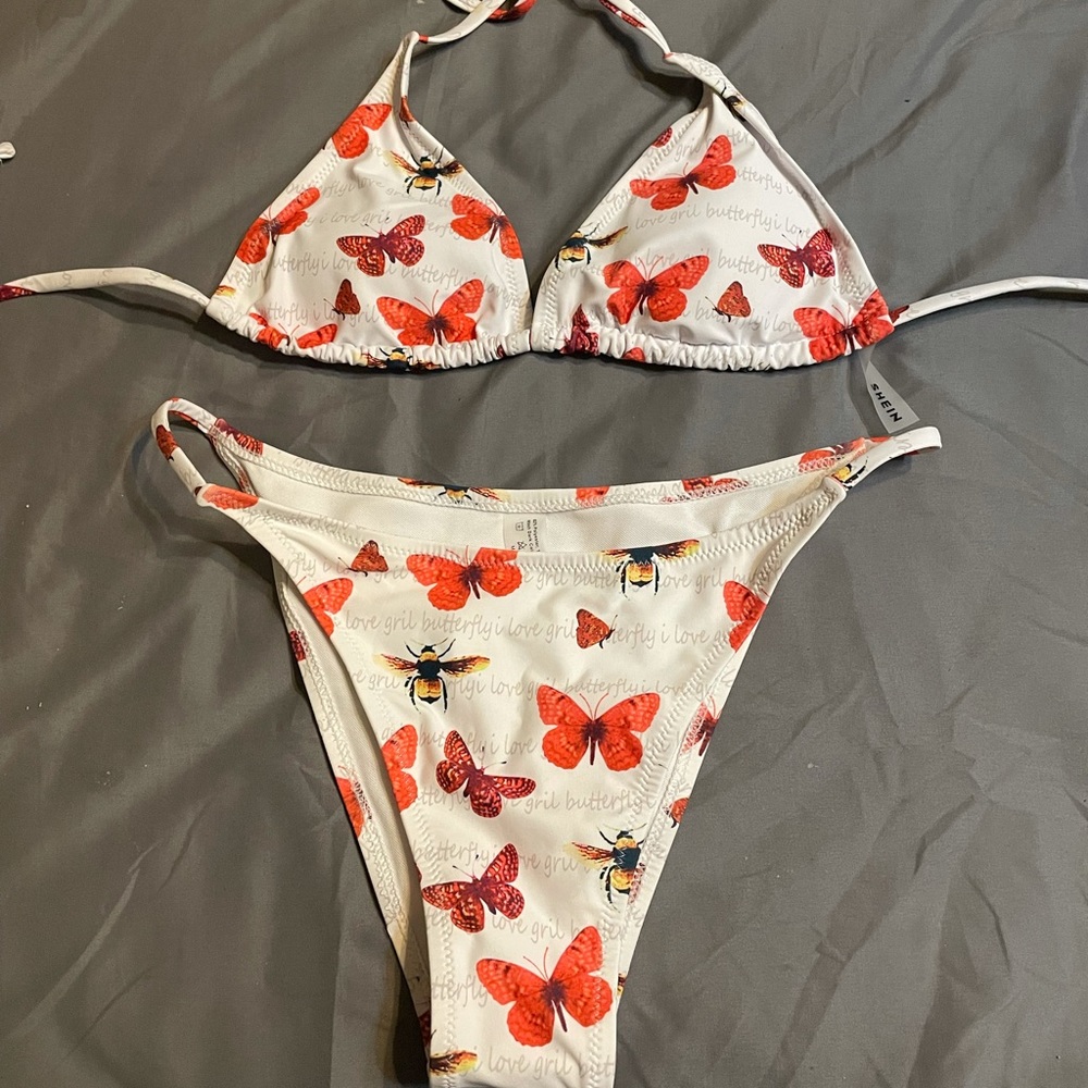 Shein butterfly bathing suit NEW
